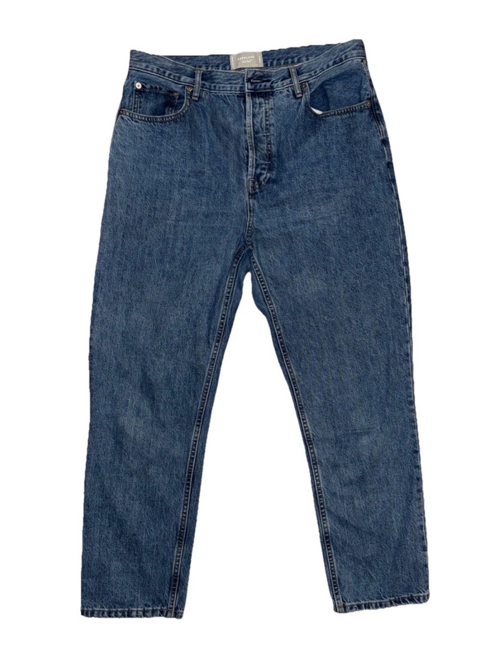 Everlane The 90’s Cheeky Jean Womens Size 31 Crop Straight Button Fly Denim